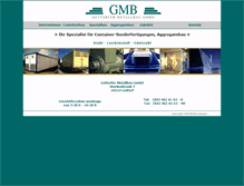 Tablet Screenshot of gmb-containerbau.de